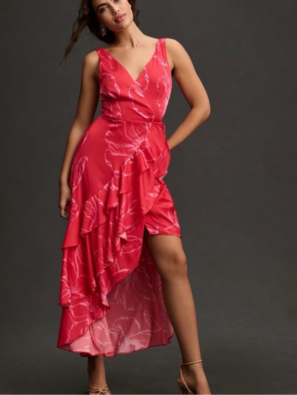 Hutch Ruffle Floral Wrap Dress